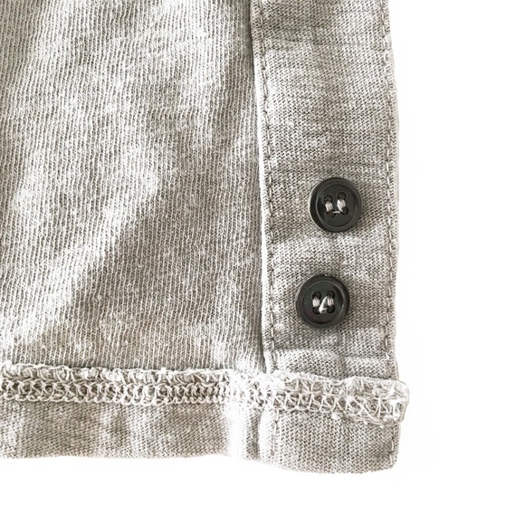 JAMES PERSE Gray 3/4 Sleeve Contrast Panel Shirt - Picture 9 of 12